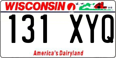 WI license plate 131XYQ