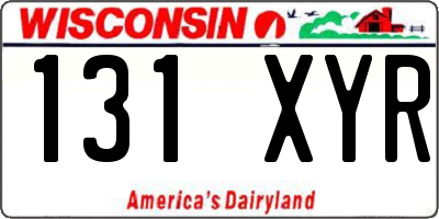 WI license plate 131XYR