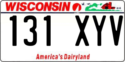 WI license plate 131XYV