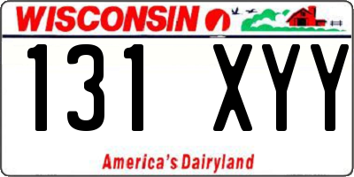 WI license plate 131XYY