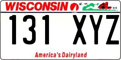 WI license plate 131XYZ