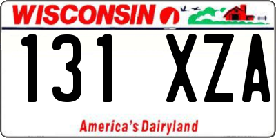 WI license plate 131XZA