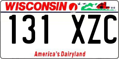 WI license plate 131XZC