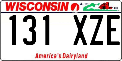 WI license plate 131XZE