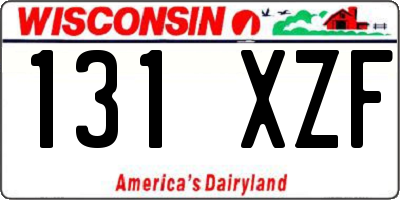 WI license plate 131XZF