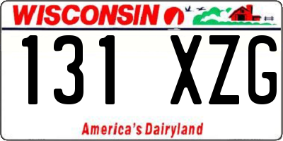 WI license plate 131XZG