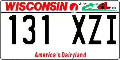 WI license plate 131XZI