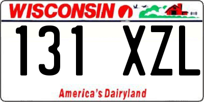 WI license plate 131XZL