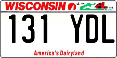 WI license plate 131YDL