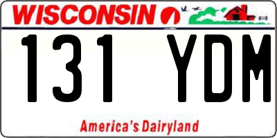 WI license plate 131YDM