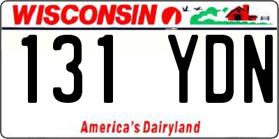 WI license plate 131YDN