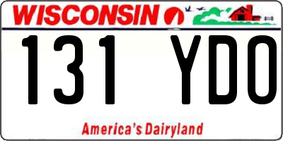 WI license plate 131YDO