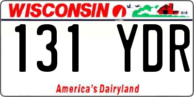 WI license plate 131YDR