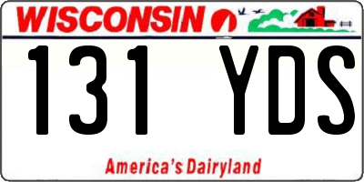 WI license plate 131YDS