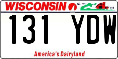WI license plate 131YDW