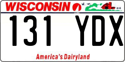 WI license plate 131YDX