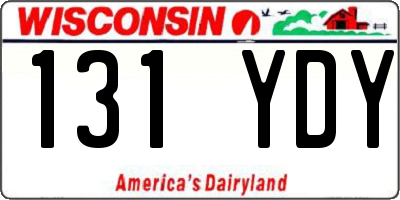 WI license plate 131YDY