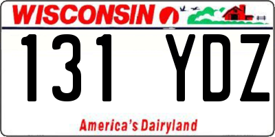 WI license plate 131YDZ