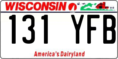 WI license plate 131YFB