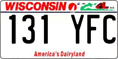 WI license plate 131YFC