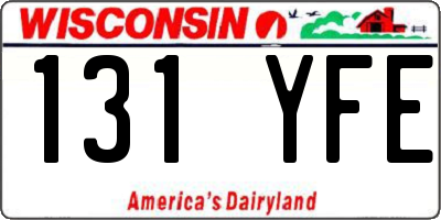 WI license plate 131YFE
