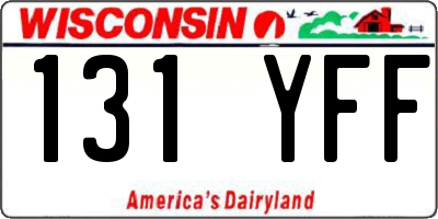 WI license plate 131YFF