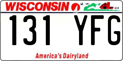 WI license plate 131YFG