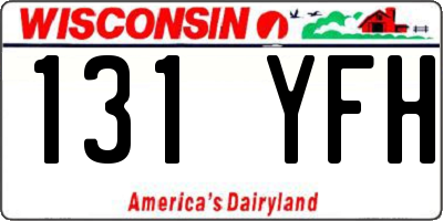 WI license plate 131YFH
