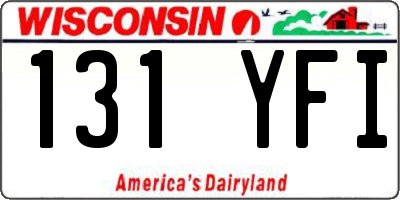 WI license plate 131YFI