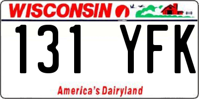 WI license plate 131YFK