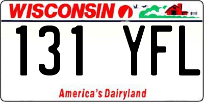 WI license plate 131YFL