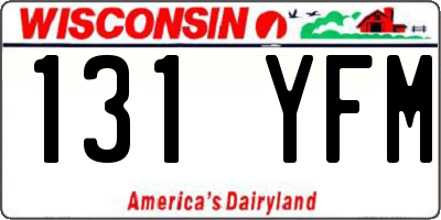 WI license plate 131YFM