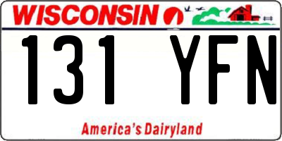 WI license plate 131YFN