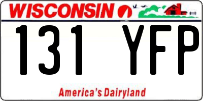 WI license plate 131YFP