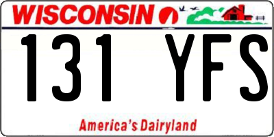 WI license plate 131YFS