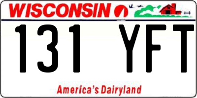 WI license plate 131YFT