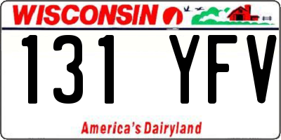 WI license plate 131YFV