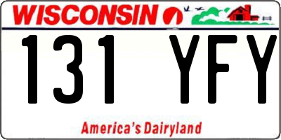 WI license plate 131YFY