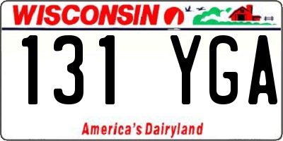 WI license plate 131YGA