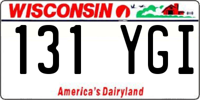 WI license plate 131YGI