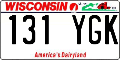 WI license plate 131YGK