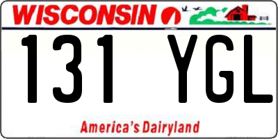 WI license plate 131YGL