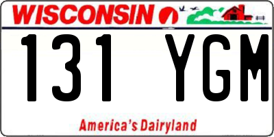 WI license plate 131YGM