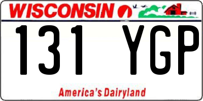 WI license plate 131YGP