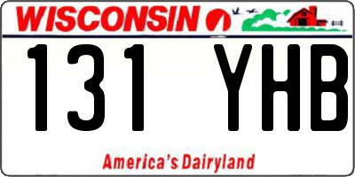 WI license plate 131YHB