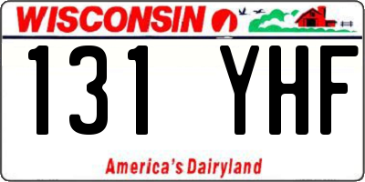 WI license plate 131YHF