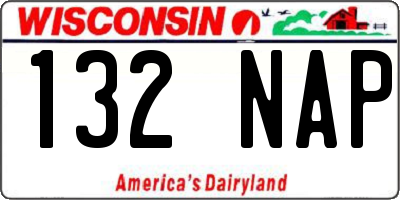 WI license plate 132NAP