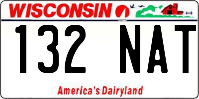 WI license plate 132NAT