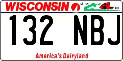 WI license plate 132NBJ