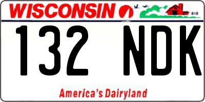 WI license plate 132NDK